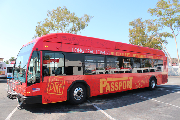 Red passport bus